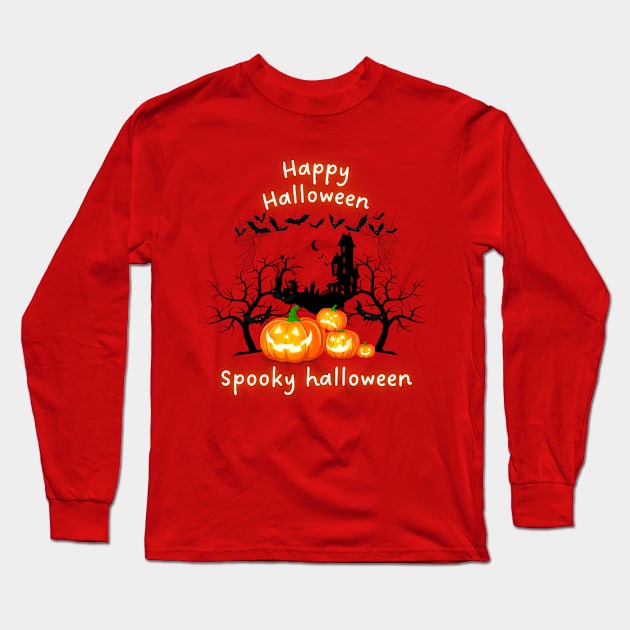 Happy Halloween 2023 - Spooky Halloween Long Sleeve T-Shirt by RicoDesigns ★★★★★